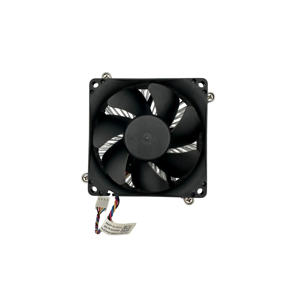 Dell CPU Heatsink Fan 01D40R Desktop Black Silver Good 4-Pin Connector